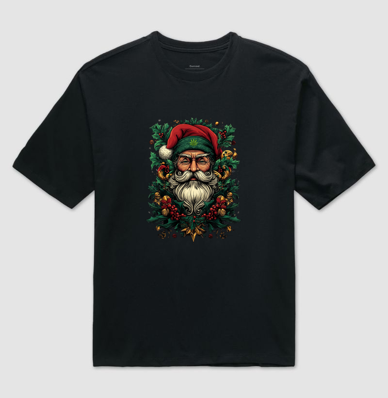 Camiseta Oversized Santa Wreath – 420 Edition