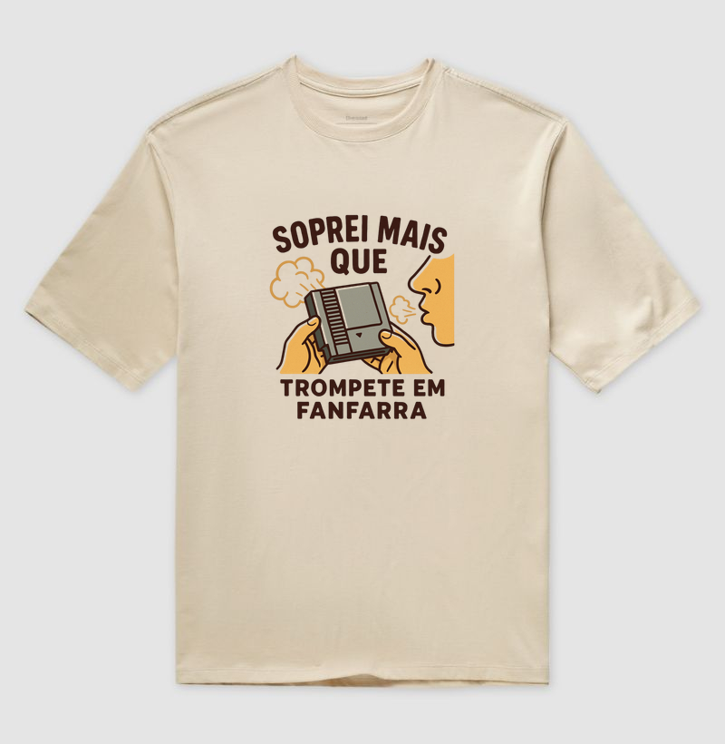 Camiseta Oversized Soprei mais que trompete