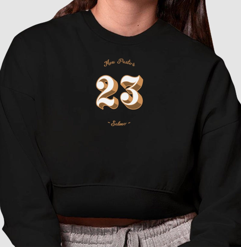 Moletom Cropped Feminina Salmo 23