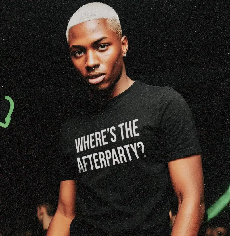 where's the afterparty | camiseta de algodão pima premium