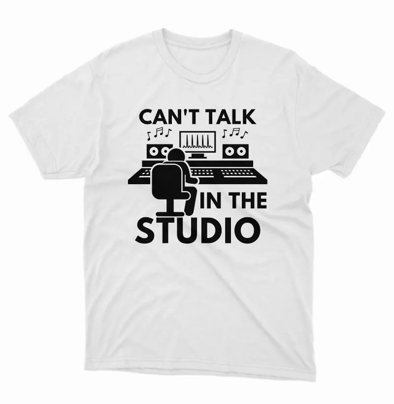 Camiseta Can't Talk in the Studio