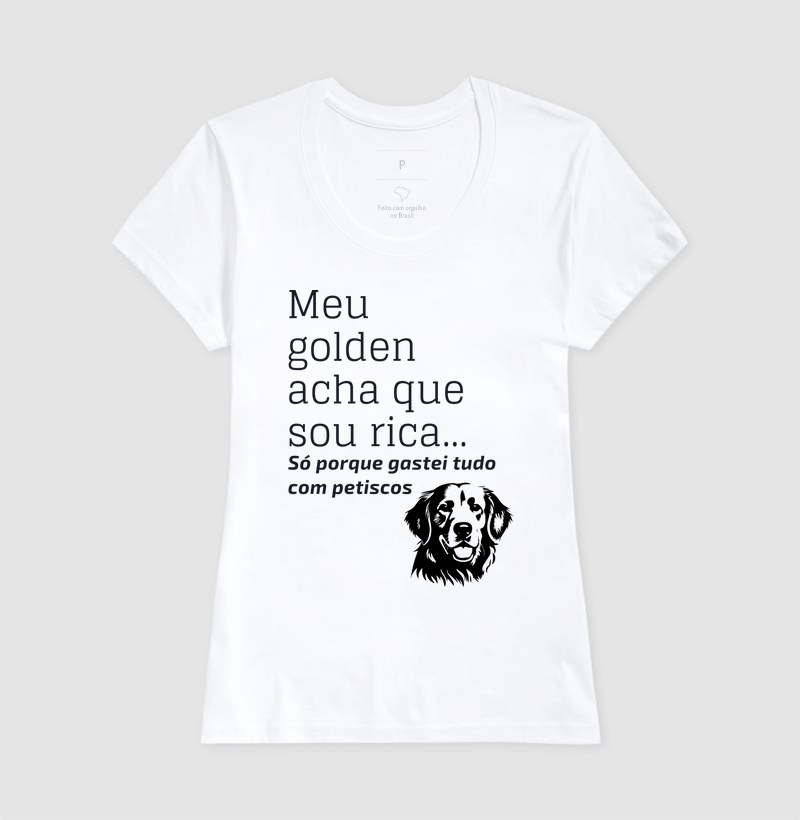 Meu golden acha que sou rica