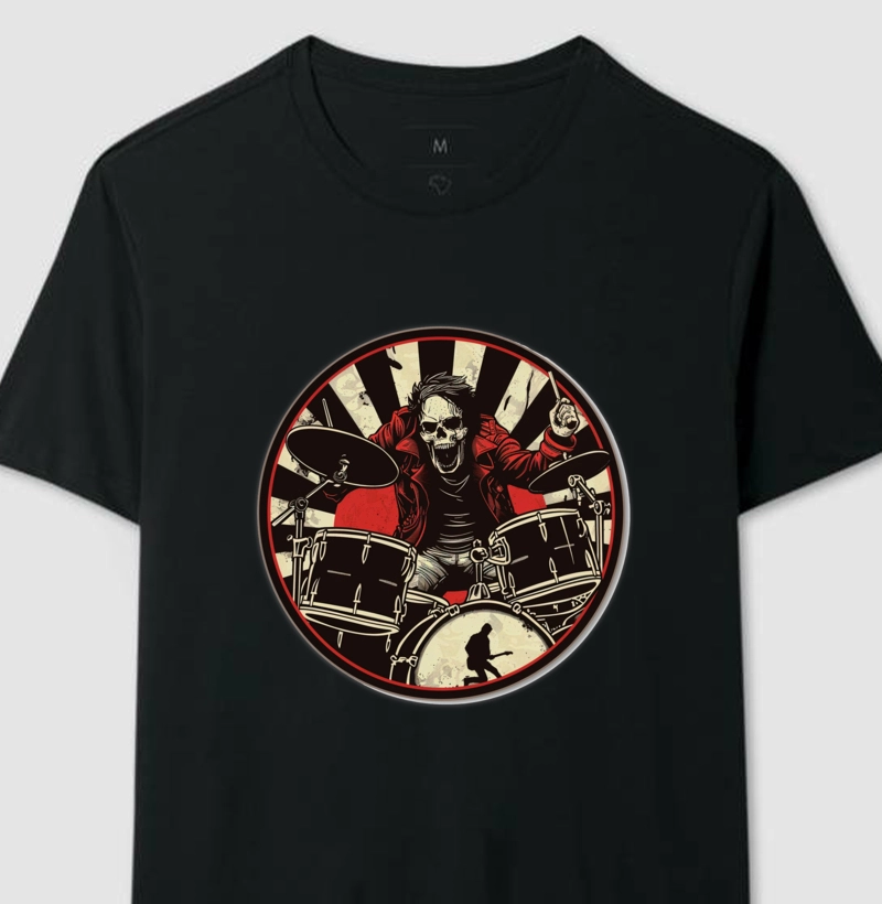 Camiseta Caveira Batera