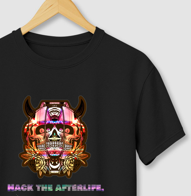 Camiseta Skullware Hack the Afterlife | Hack Machine™