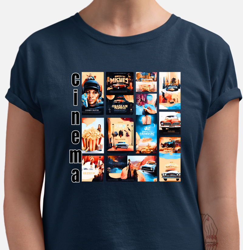 camiseta cinema filmes e series
