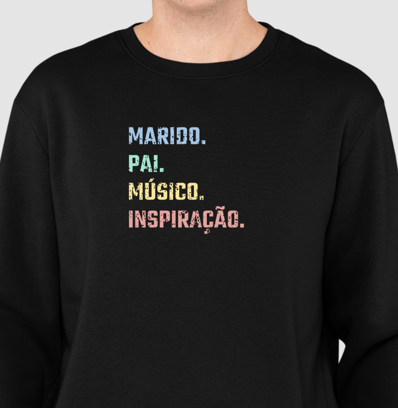 Camisa "Marido, pai, músico, inspiração"