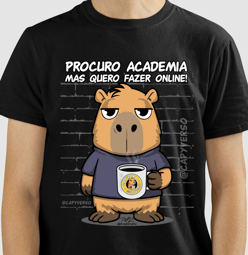 Camiseta Capivara Academia Online