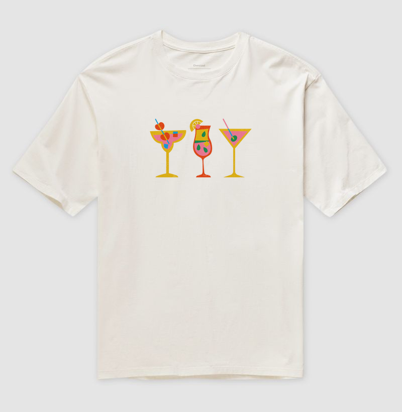 Camiseta Oversized Coquetel