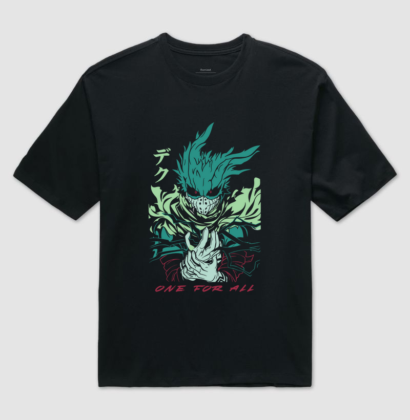 Oversized - Deku One For All (Dark Mode)