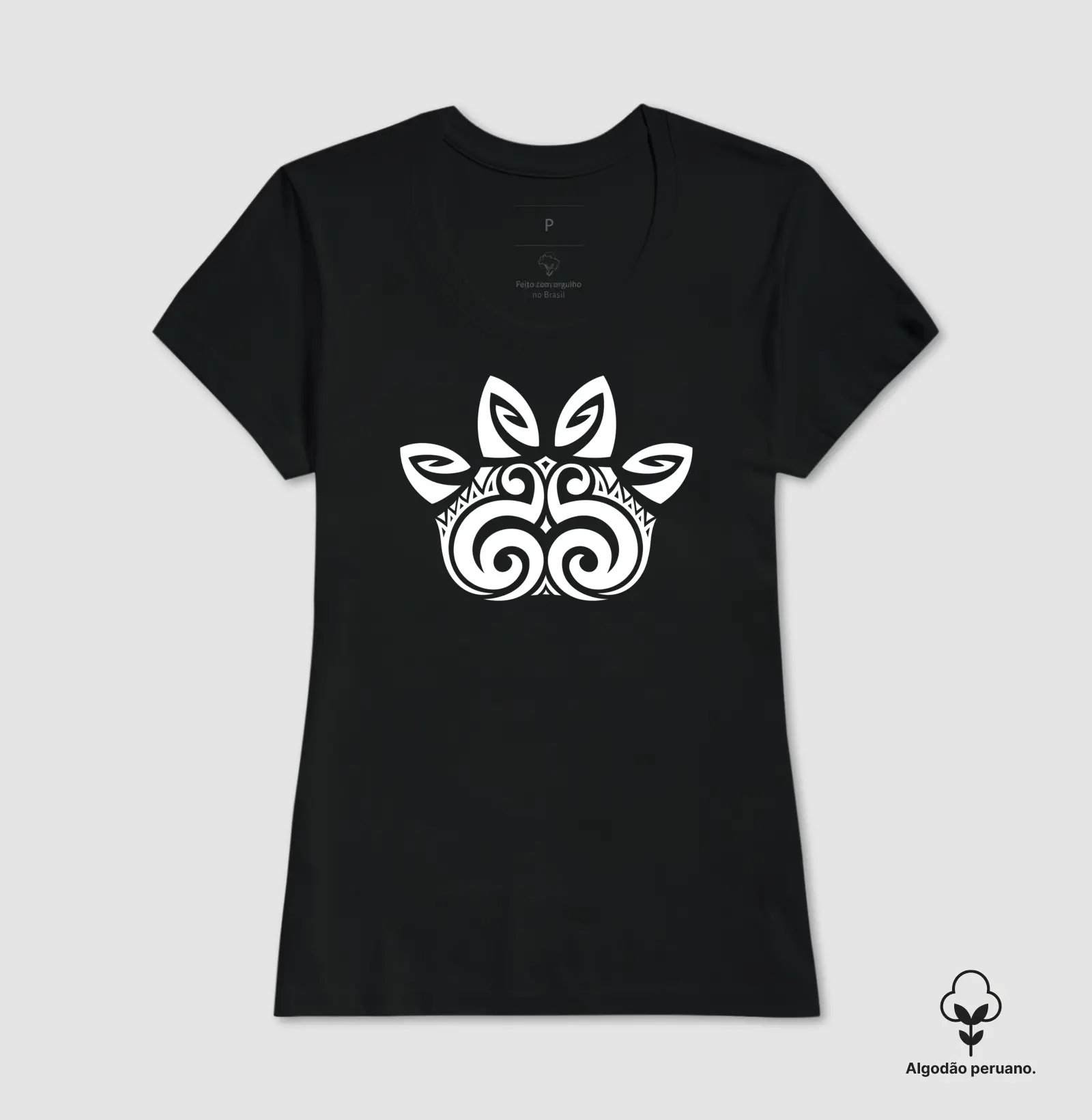 Camiseta Premium Feminina Camaleão Pata Maori - Algodão Pima