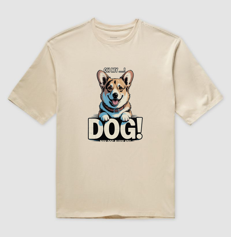 Camiseta Oversized OMD - Oh My Dog! Corgi