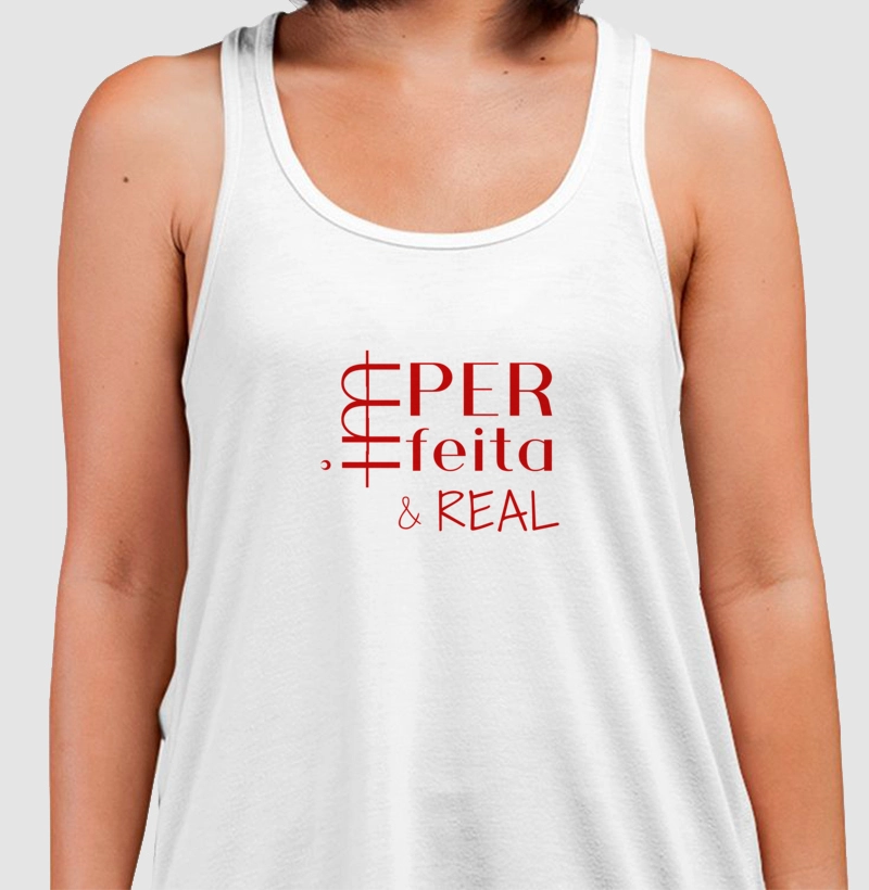 Regata IMperfeita & Real estampa vermelha