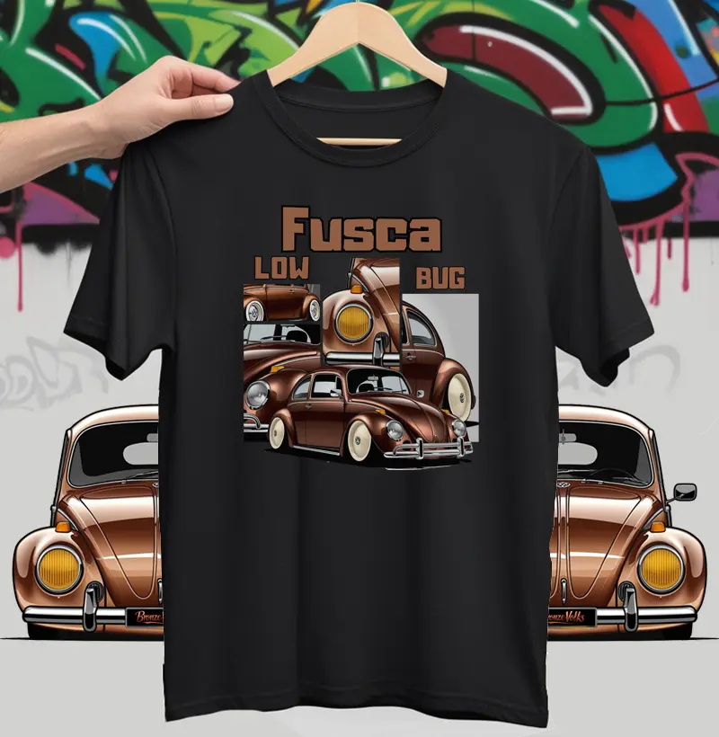 Camiseta Fusca Bronze montagem