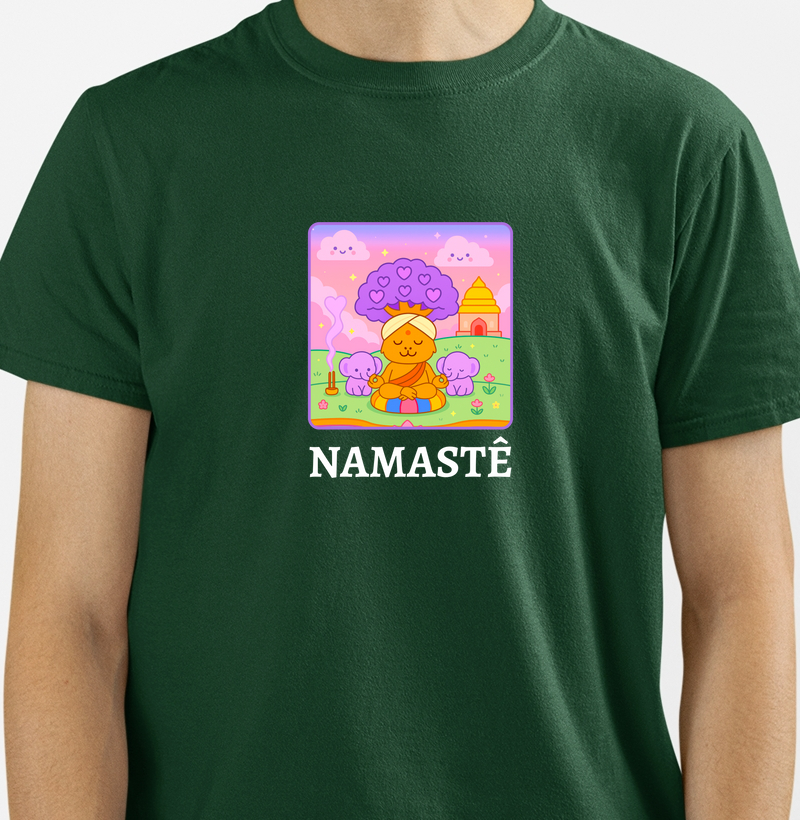 Capivara guru num cenário zen indiano - Namastê