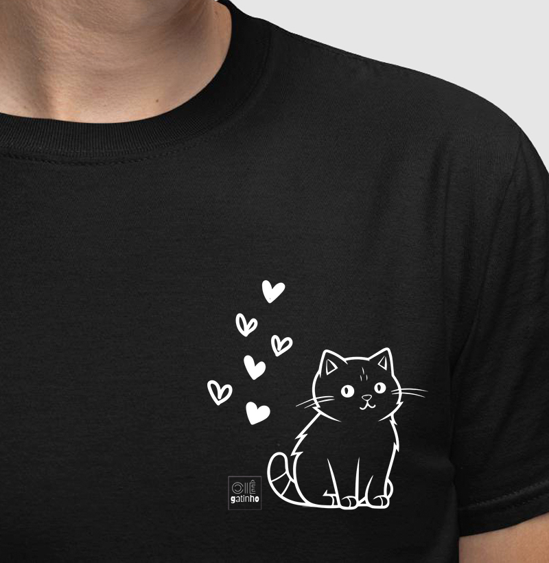 Gato corações
