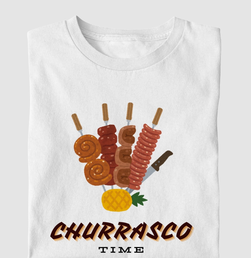 CAMISETA "HORA DO CHURRASCO" Coleção Cultura Alimentar Brasileira