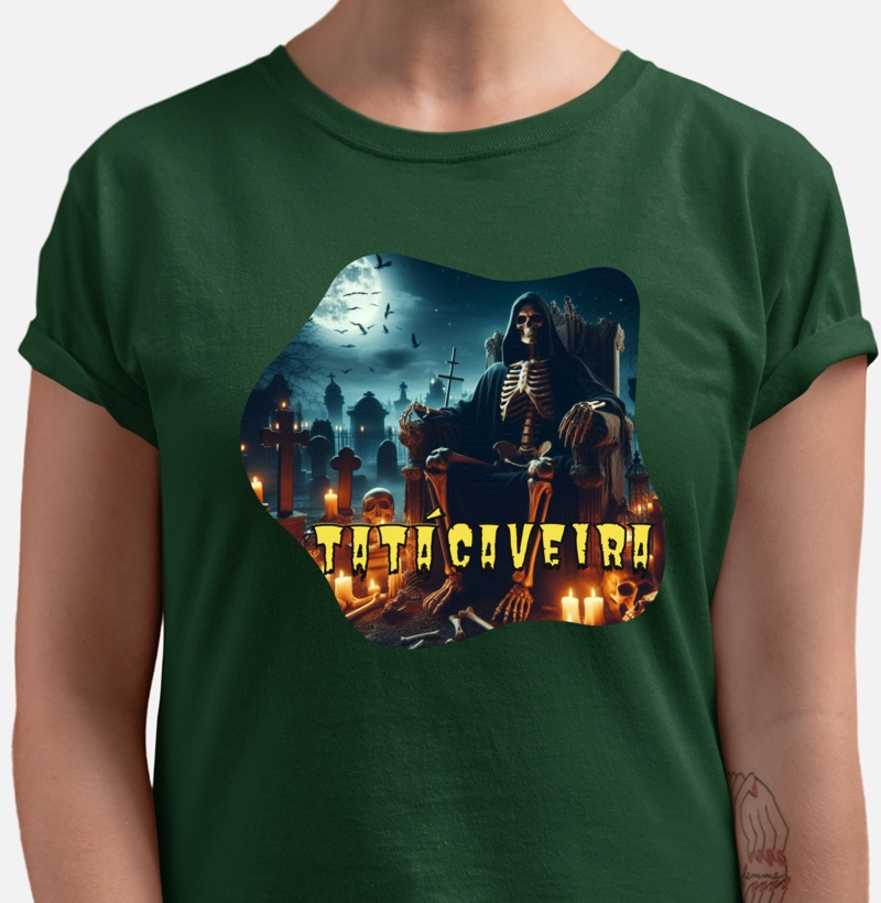 Camiseta 100% Algodão - Tatá Caveira 