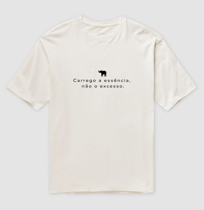 Camiseta Minimalista com Elefante | Animalis Oversized 