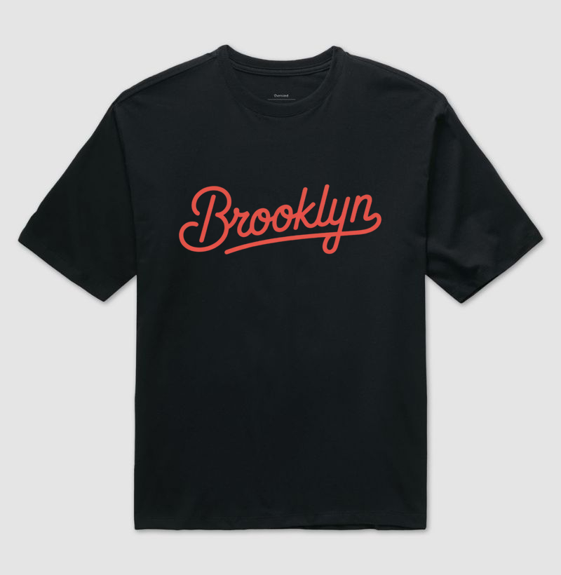 Camiseta "Brooklyn" - Tipografia Clássica Retrô