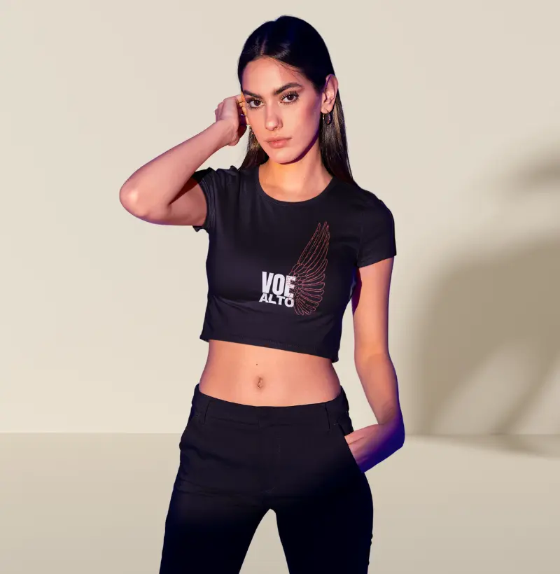 Camiseta Cropped - Voe alto