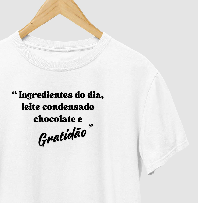 T-shirt ingredientes do dia...