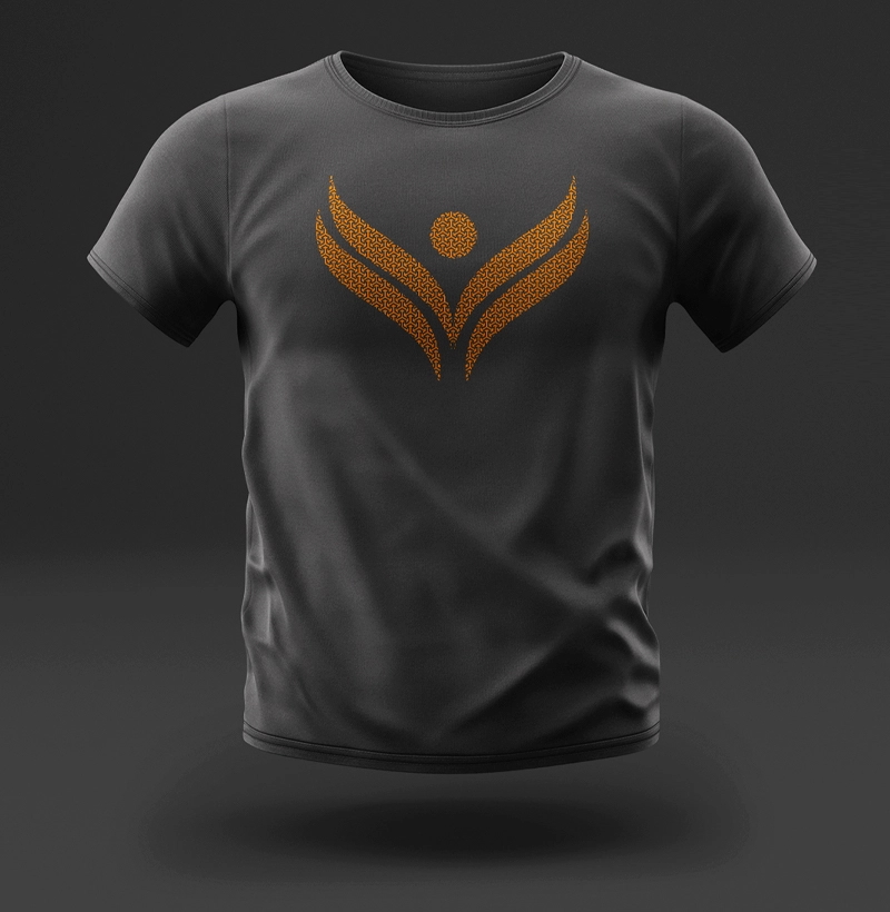 Camiseta Logo Padrão Laranja