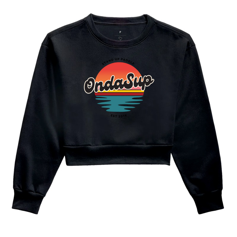 Cropped Moletom OndaSup – Modelo Sunset Slim | Moletom 50/50