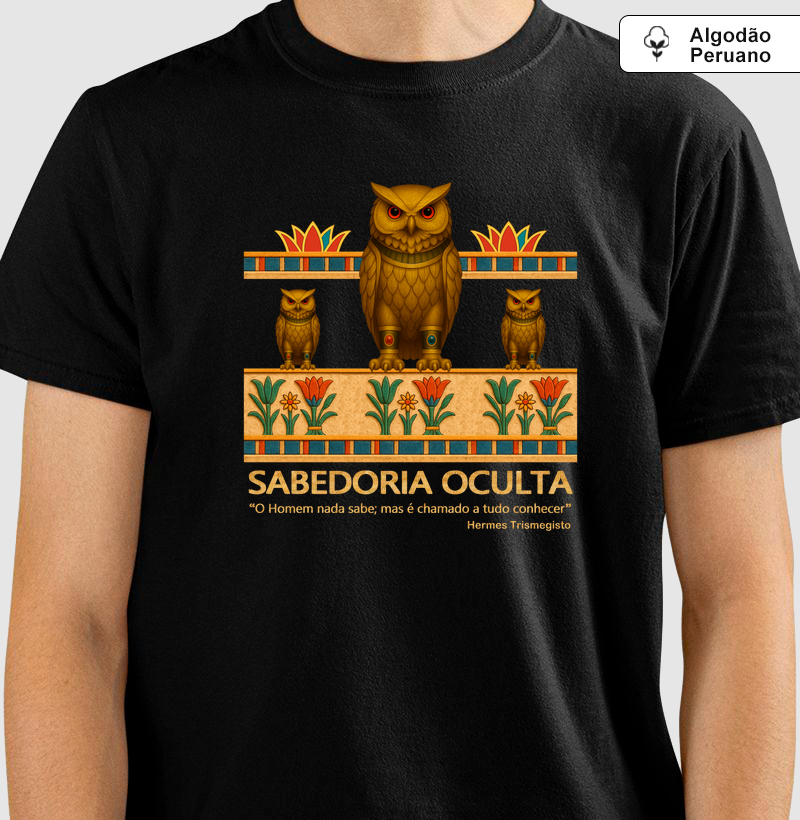 SKU 00016 - Coruja Sabedoria Oculta (algodão peruano)