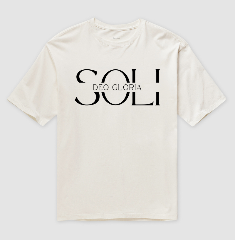 Oversized "Soli Deo Gloria".