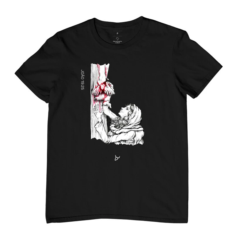 Camiseta Maria aos pés de Jesus 