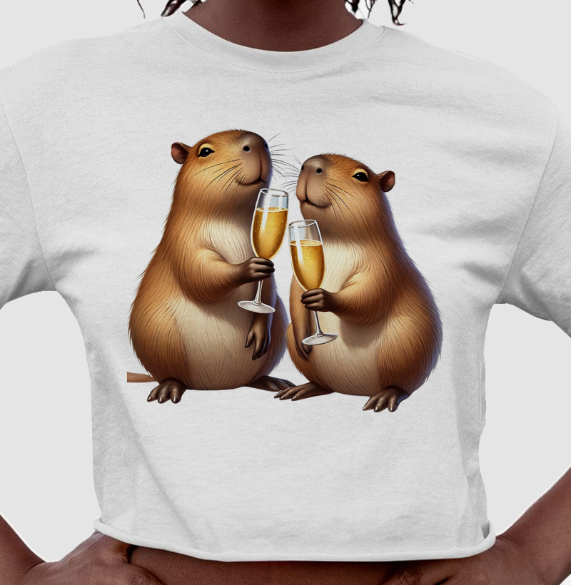 Camiseta Cropped Brinde Capivara