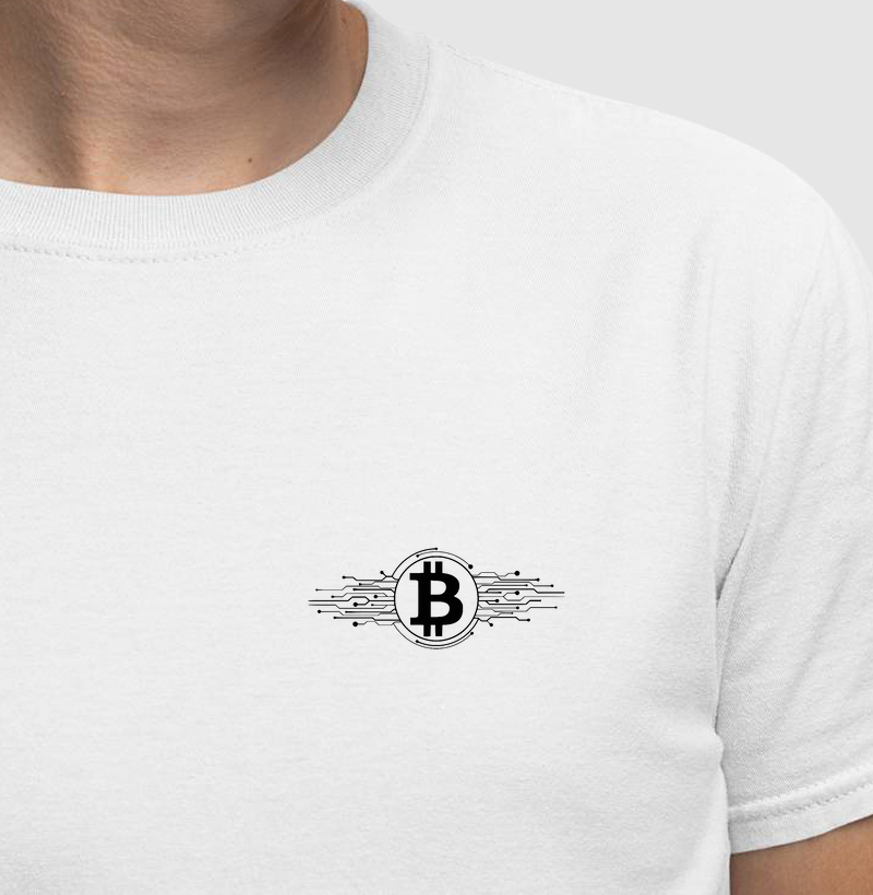 Bitcoin Ícone Circuito Minimalista