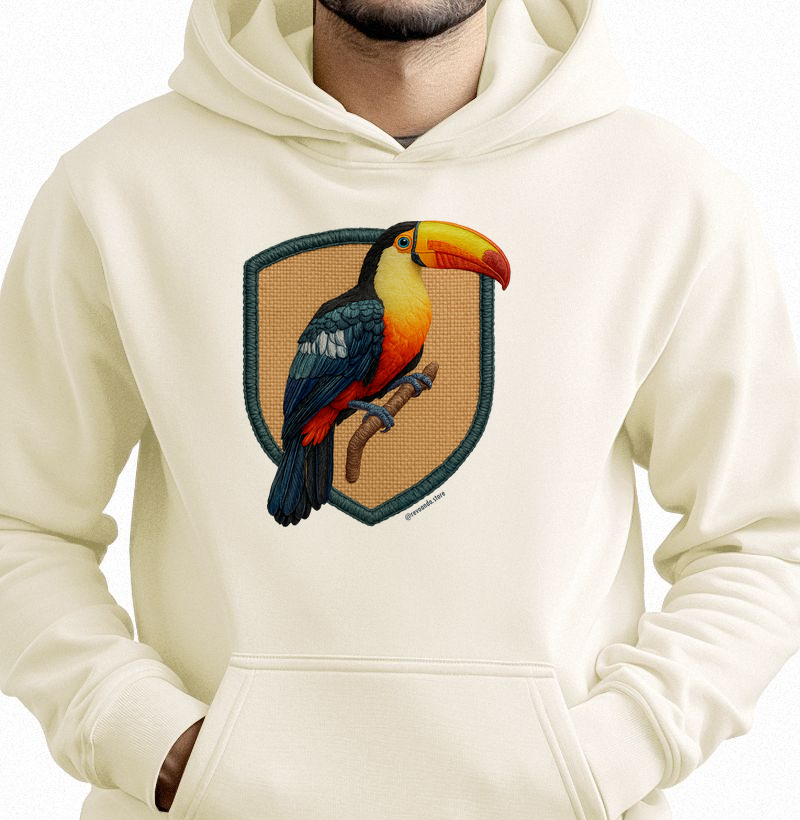 Aves em Linha - Tucano - Moletom Hoodie