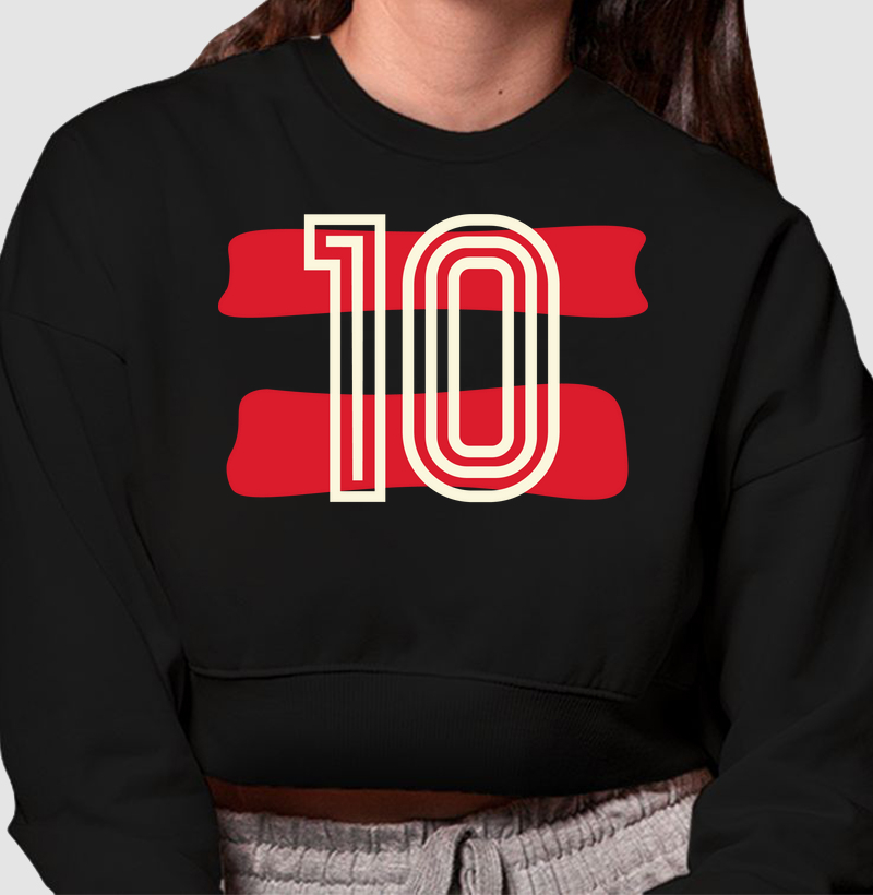 Moletom Camisa 10 rubro negra