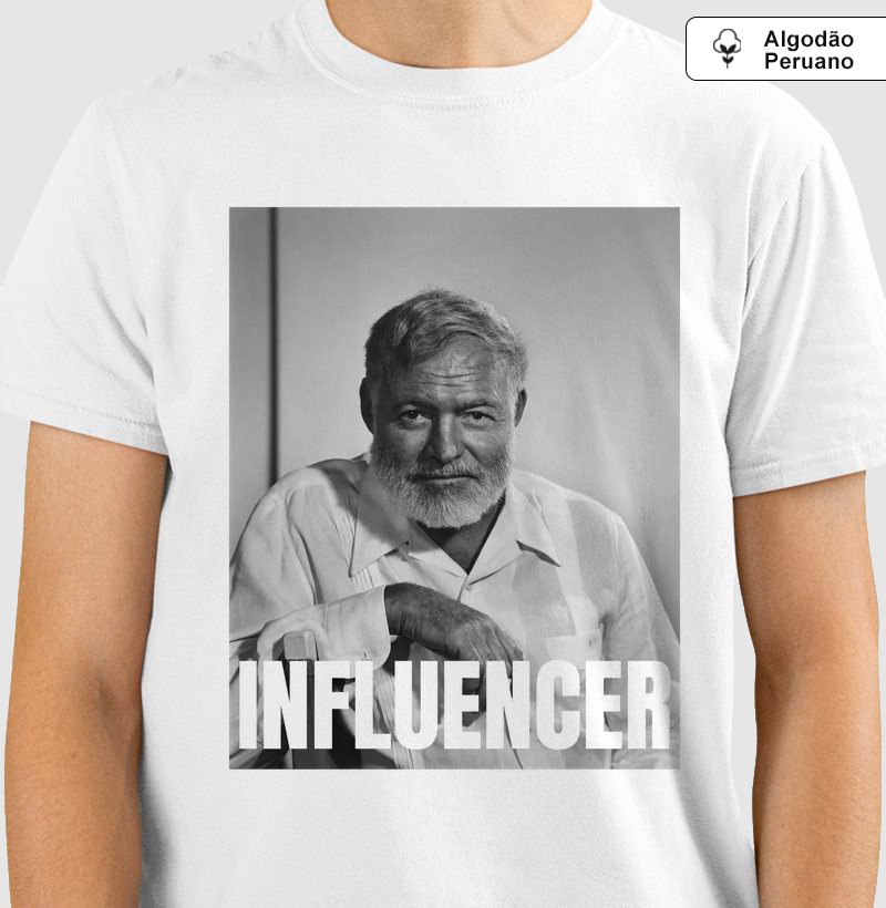 Camiseta Algodão Peruano - Influencer Hemingway