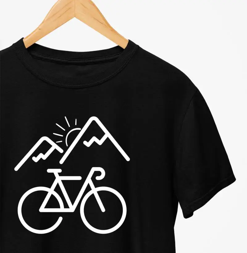 Bike , montanha e sol (Desenho)