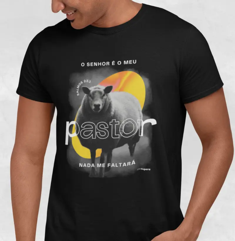 Camiseta "O senhor é meu pastor, nada me faltará - ovelha"