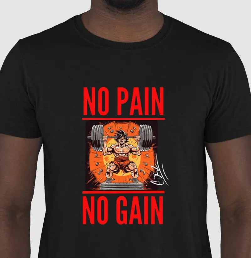 Camiseta Goku No Pain No Gain 