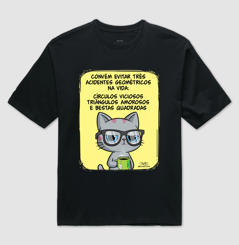Camiseta Gato Sincero Geometria