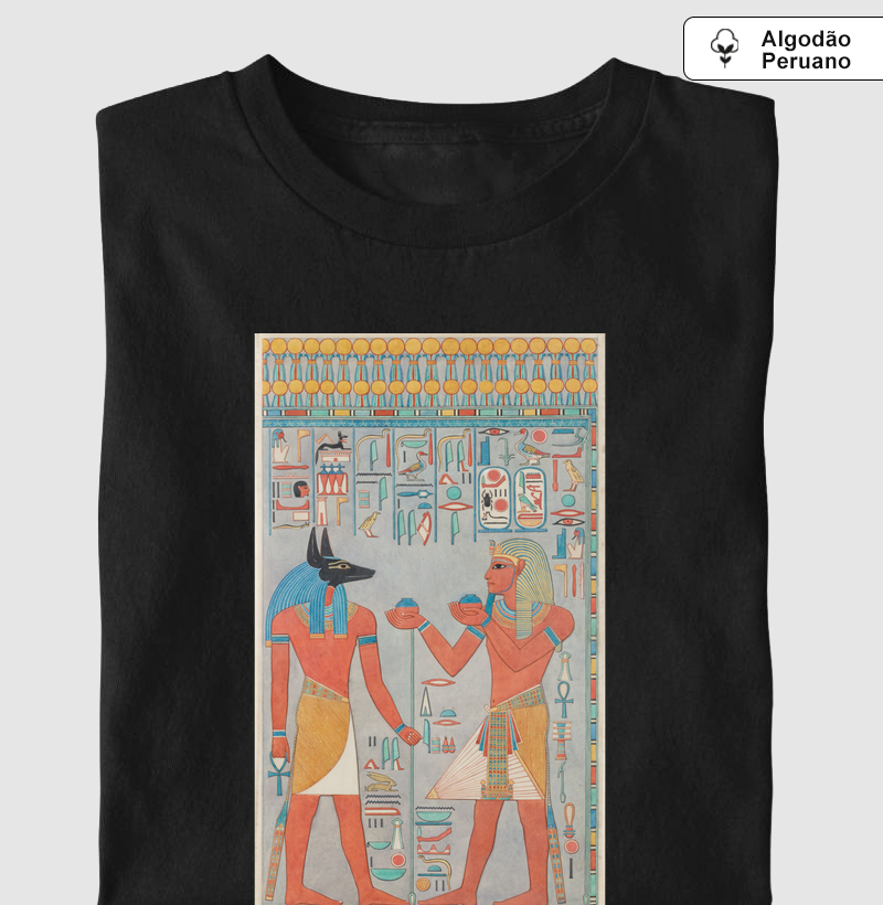 The King with Anubis