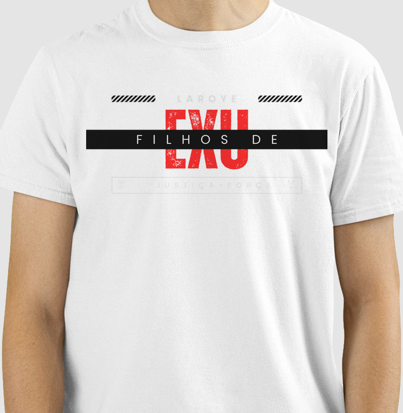 Camiseta Laroyê Filhos de Exú 100% Algodão