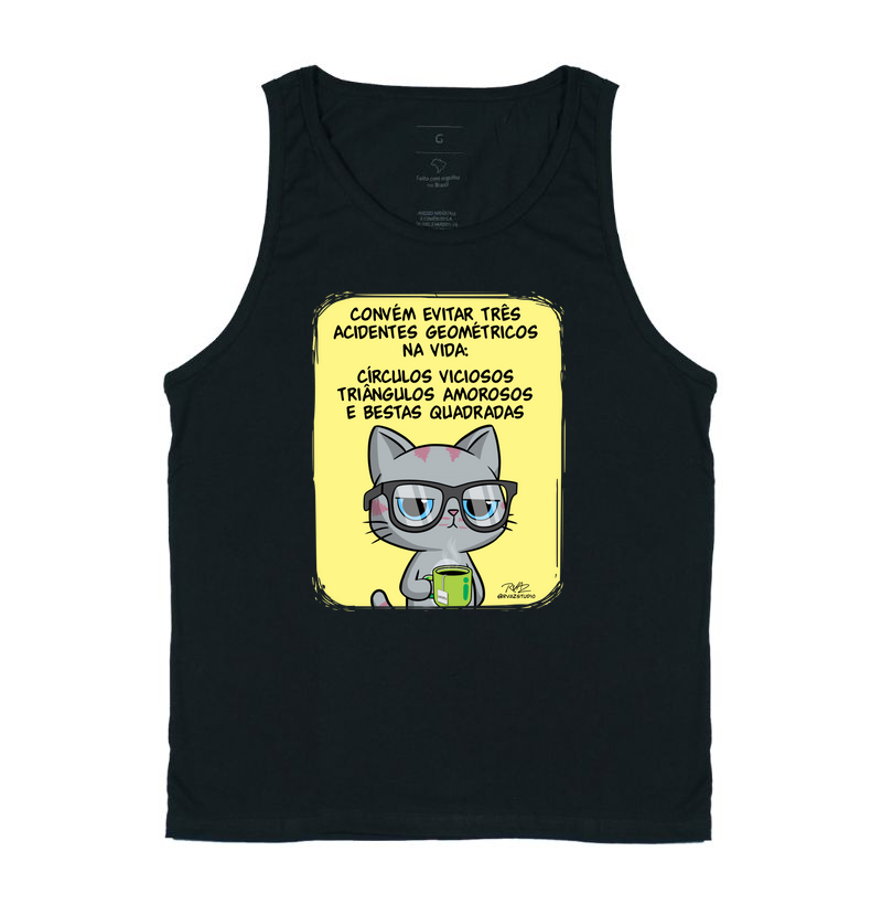 Camiseta Gato Sincero Geometria