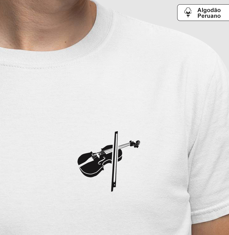 T-shirt Violino com Arco Algodão Peruano