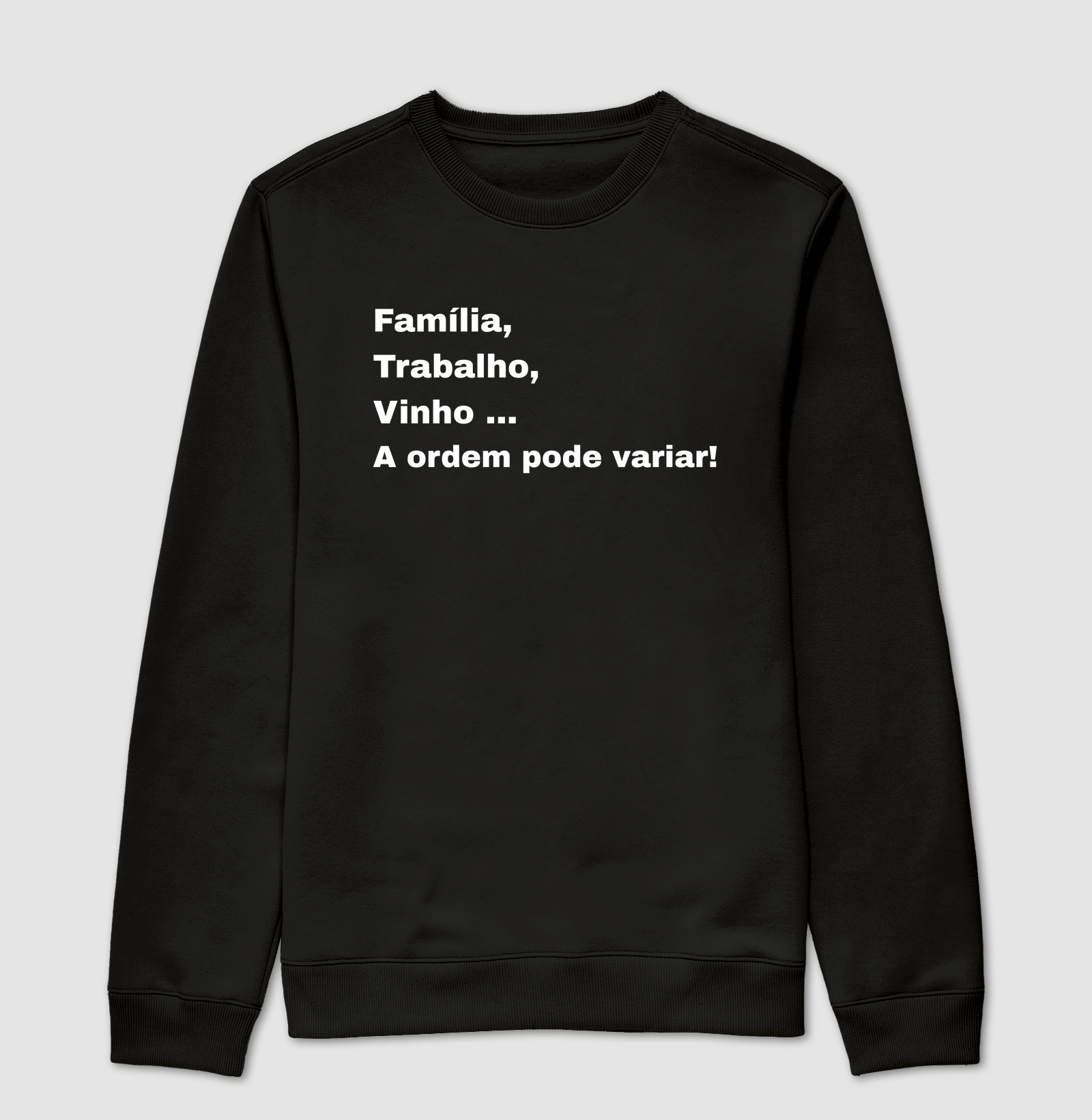 Camiseta Familia, Trabalho, Vinho