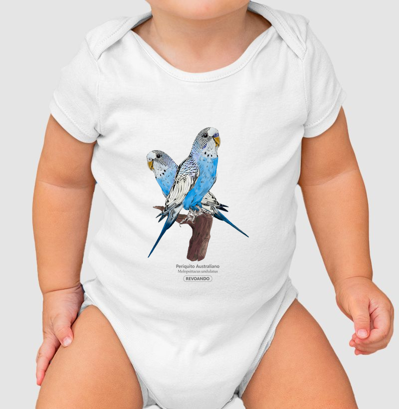 Love Friends - Periquito Australiano Azul - Body Infantil