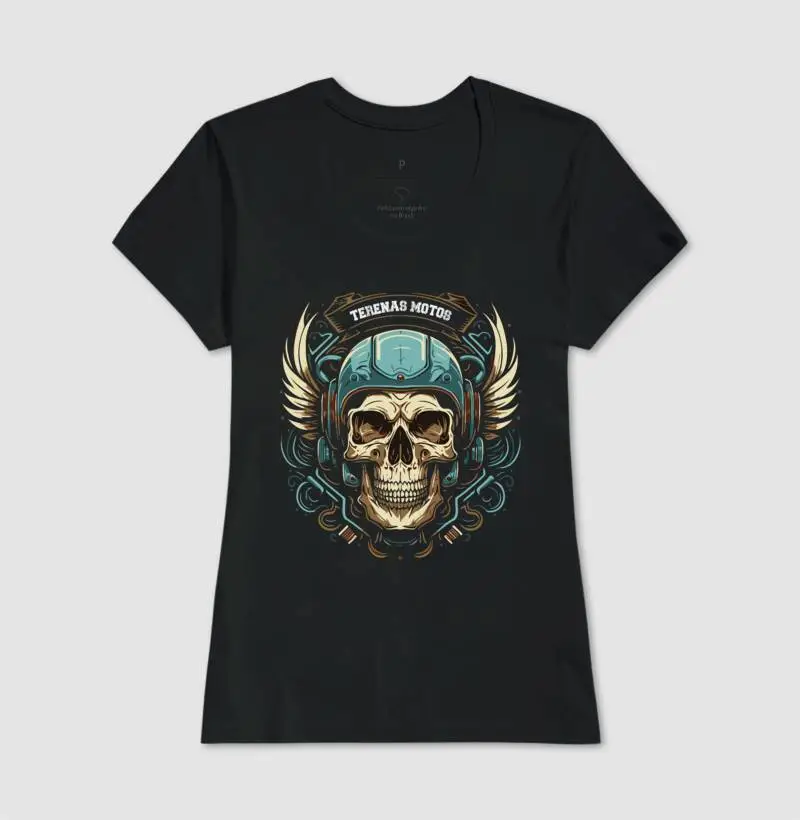 Baby look Bike skull