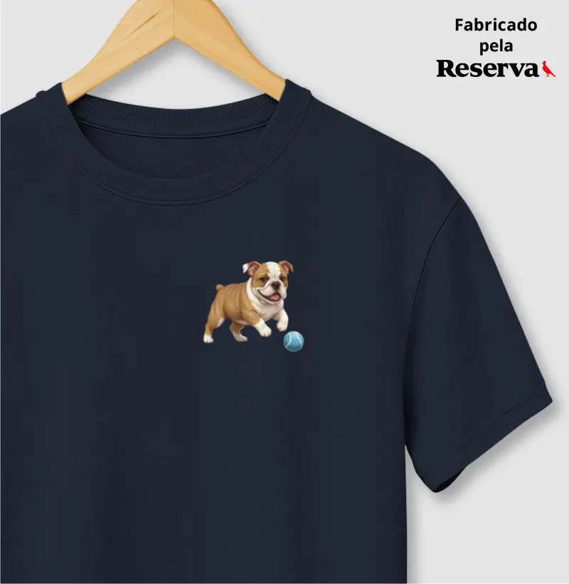 Bulldog Inglês Brincando Minimalista