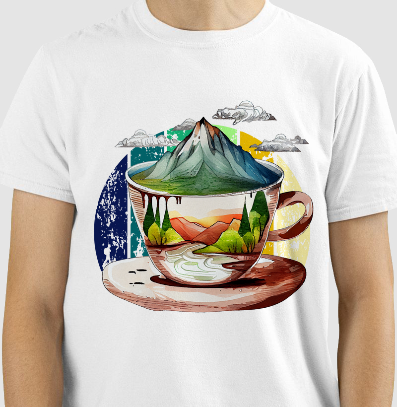 Camiseta Viajante Mochileiro - Xícara