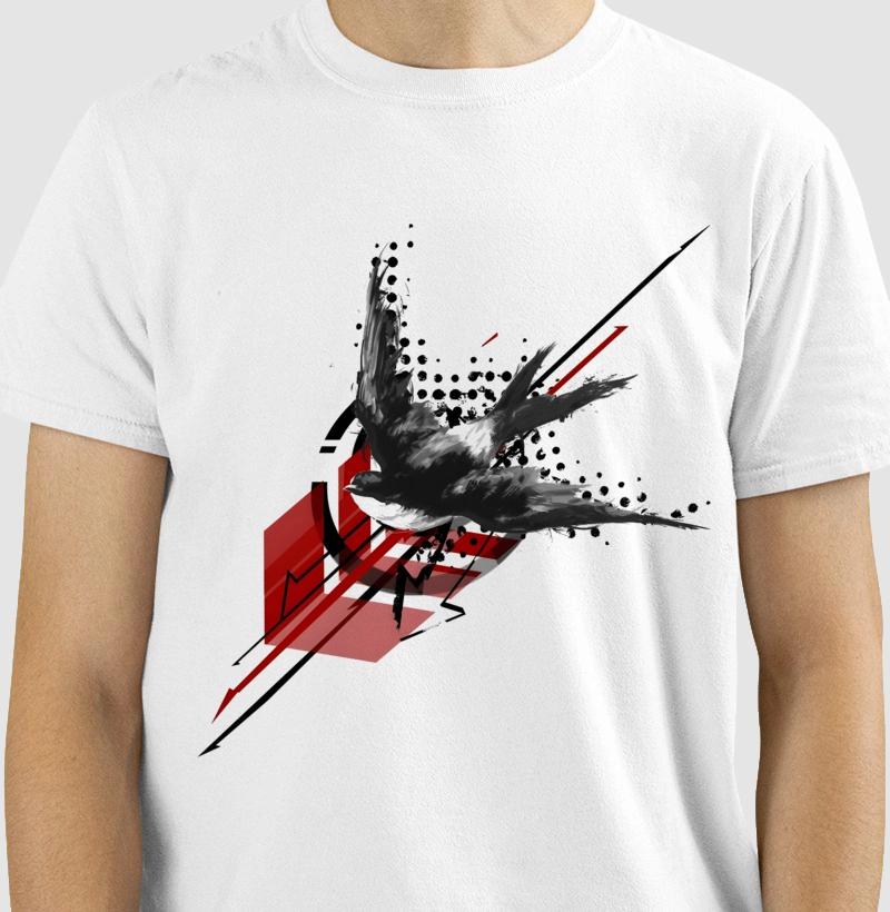 Red target bird