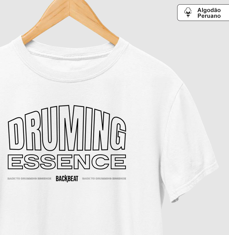 Camiseta Delux Drumming Essence - Branca